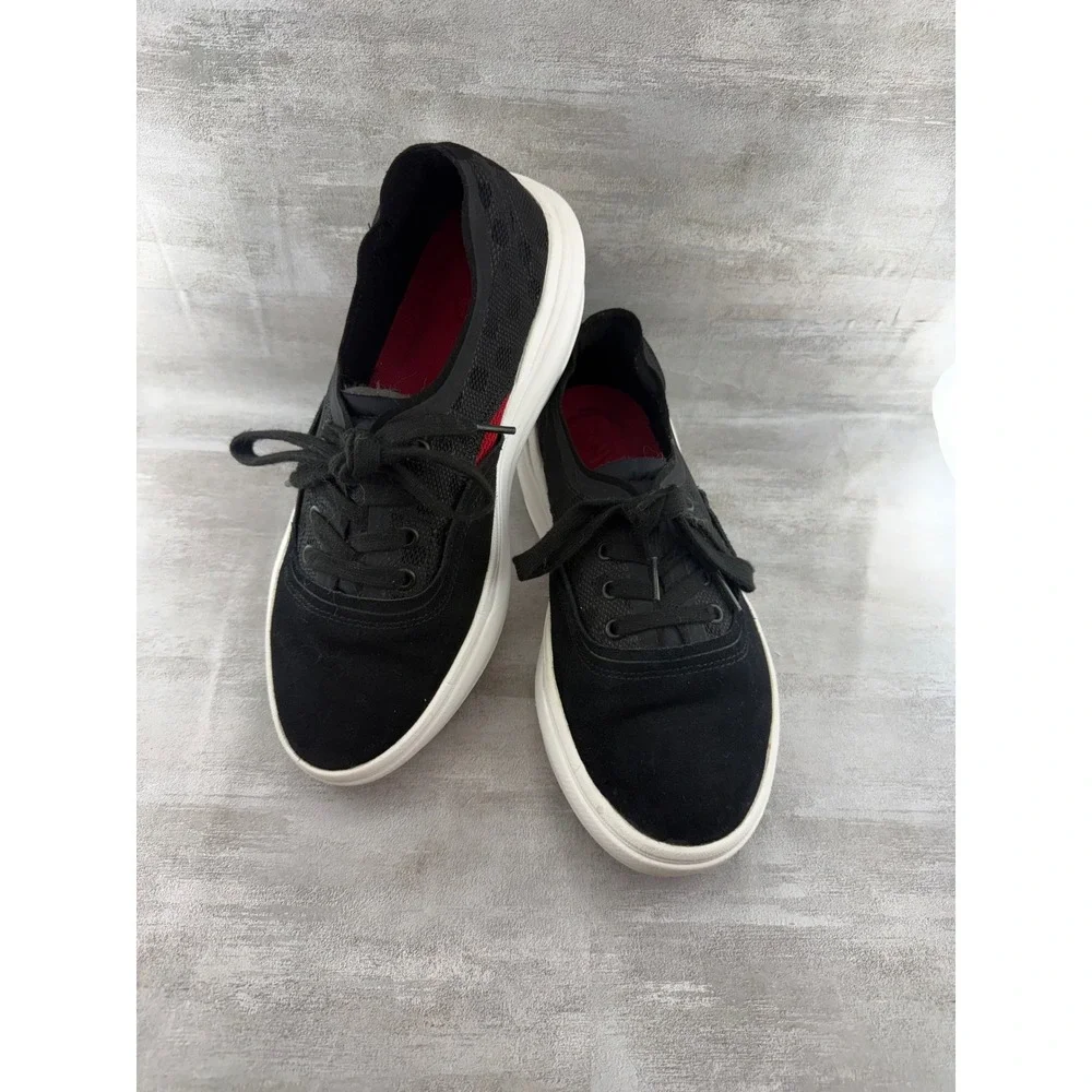 Vans UltraRange EXO Black White Red Low Top Platform Sneakers Mens 9 Womens 10.5